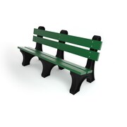 FROG FURNISHINGS Green 6' Colonial Bench PB 6GRECOLE